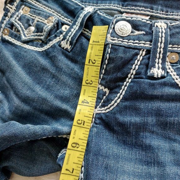 True Religion Skinny Distressed Thick Stitche Flapped Pockets Denim Jeans Siz 26 - Picture 7 of 12